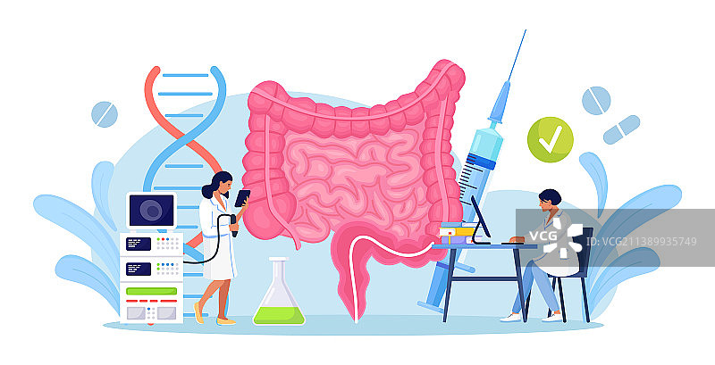 医生团队进行结肠镜检查图片素材