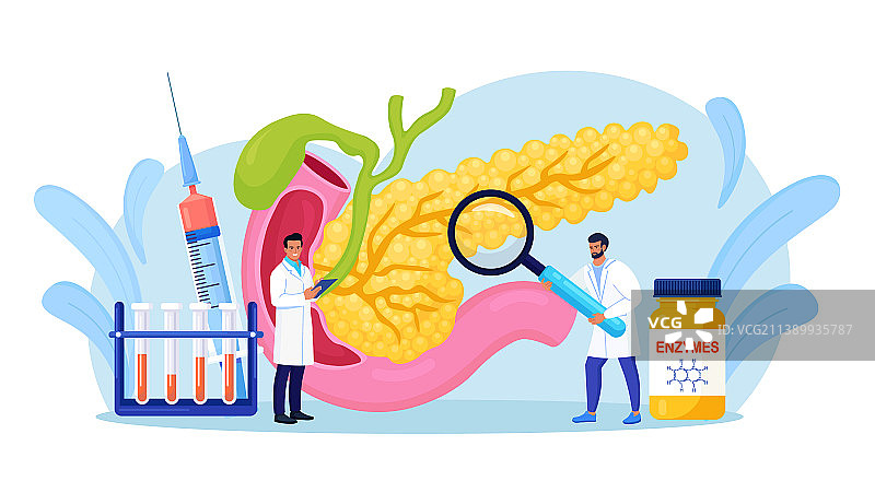 胃肠科医生诊断胰腺炎概念图片素材