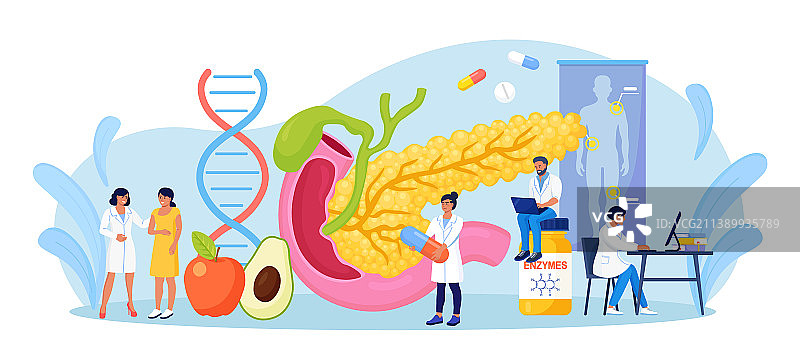 医生检查病人治疗胰腺炎图片素材