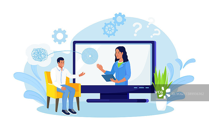 在线心理咨询医生帮助图片素材