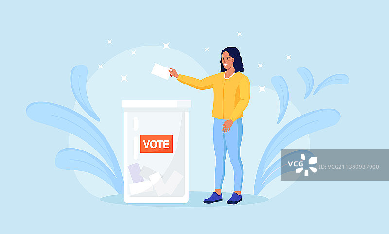 选举活动投票者在投票站投票图片素材