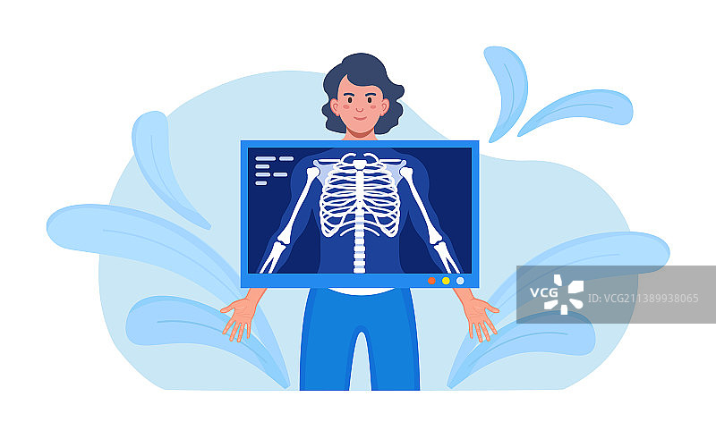 X光医疗诊断骨骼检查图片素材
