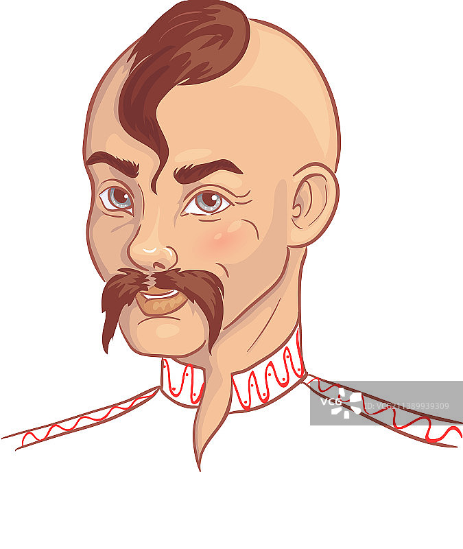 穿着乌克兰传统服装的男人图片素材