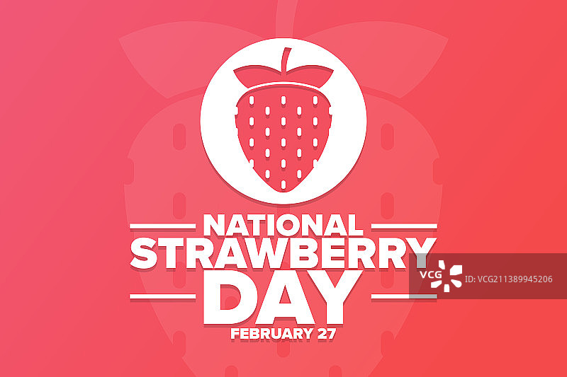2月27日全国草莓日图片素材