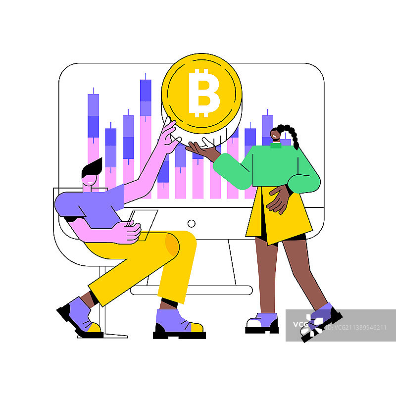 加密货币交易平台抽象概念图片素材