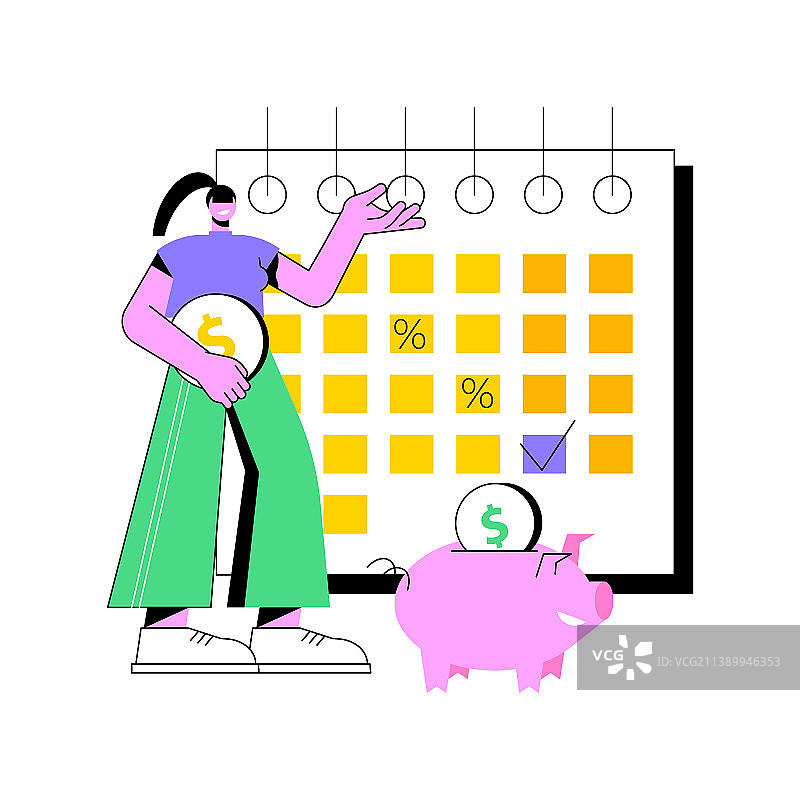 提前付款折扣抽象概念图片素材