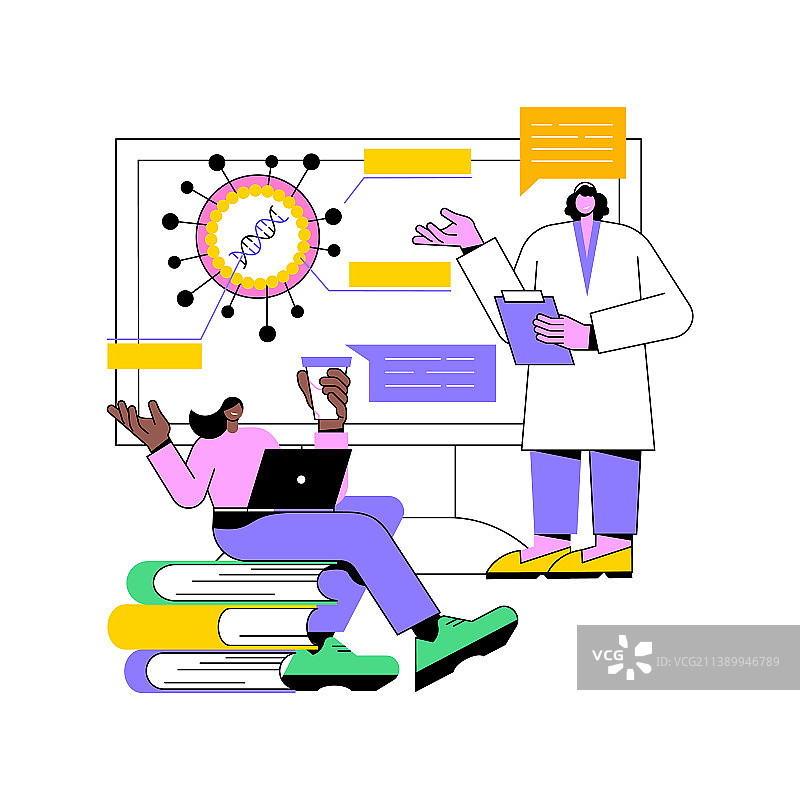 HPV教育项目抽象概念图片素材