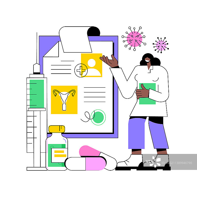 人乳头瘤病毒治疗抽象概念图片素材