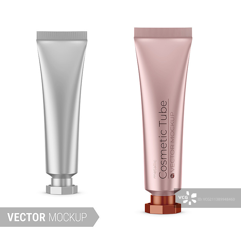 灰色金属塑料化妆品软管模型图片素材