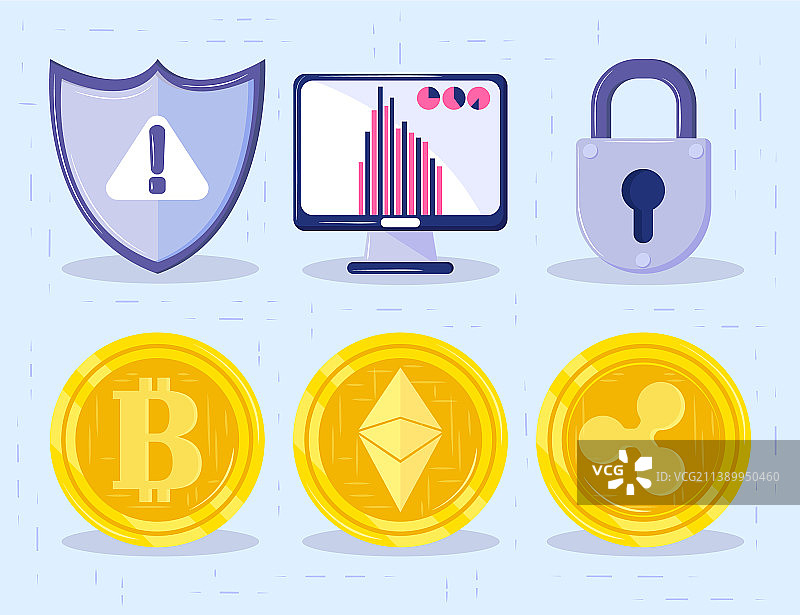 加密货币投资图标图片素材