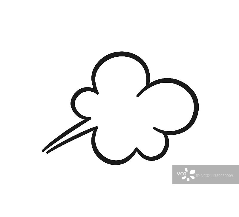 卡通放屁云臭气气球爆炸图片素材