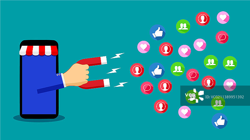 磁铁在线吸引顾客图片素材