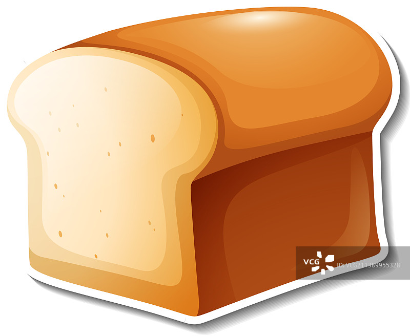 卡通风格的独立面包图片素材