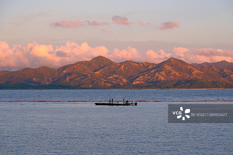 夕照元朗流浮山图片素材