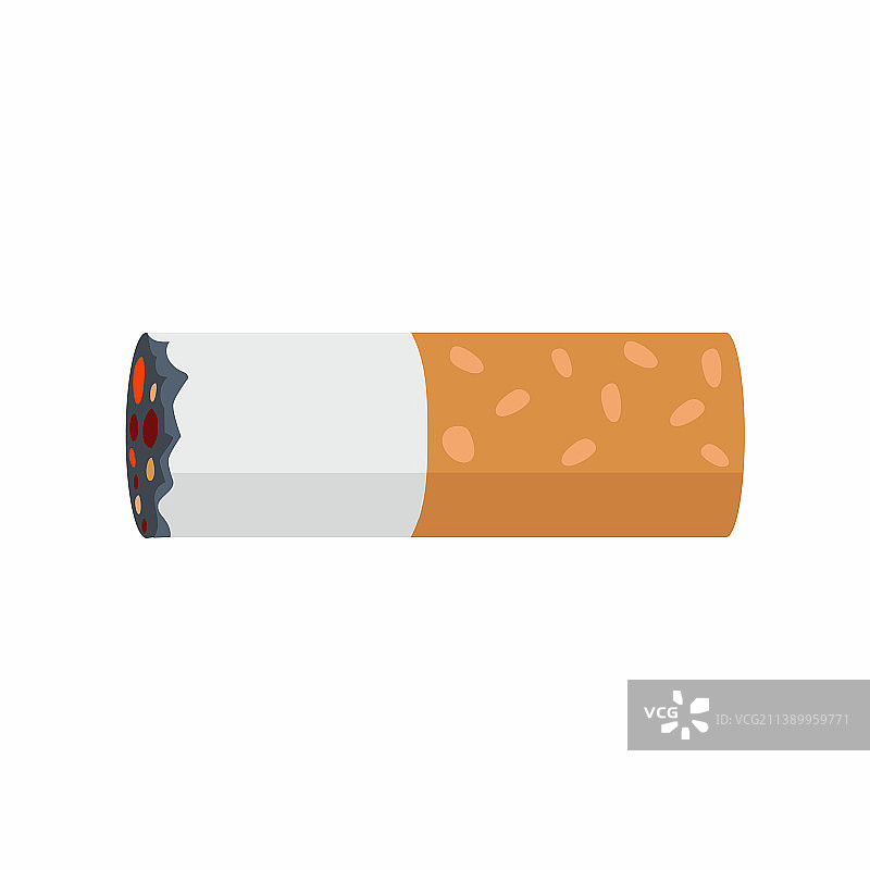 白色背景上的烟头图片素材