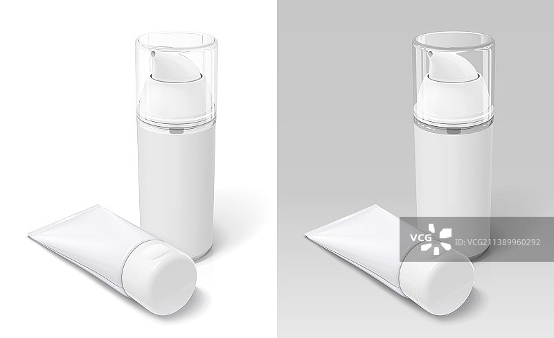 喷雾罐和乳霜啫喱除臭剂软管图片素材