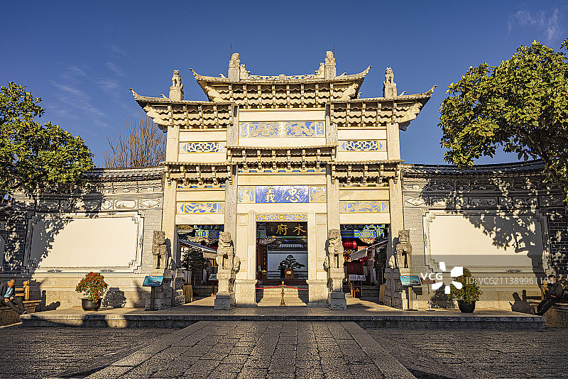 中国云南丽江古城木府图片素材