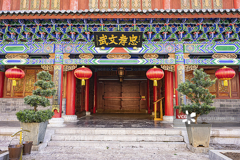 中国云南丽江古城木府图片素材