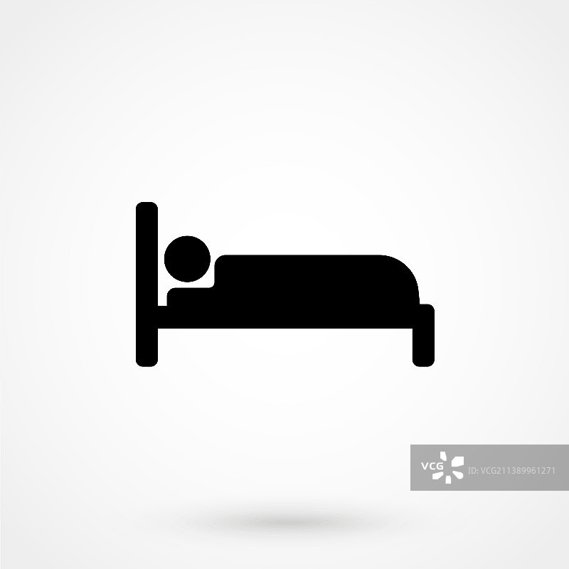 男人睡眠图标白色背景图片素材