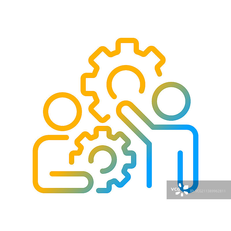 协调渐变线性图标图片素材