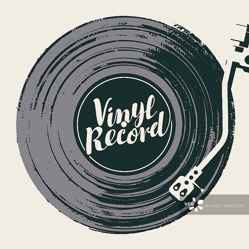 黑胶唱片机音乐海报图片素材