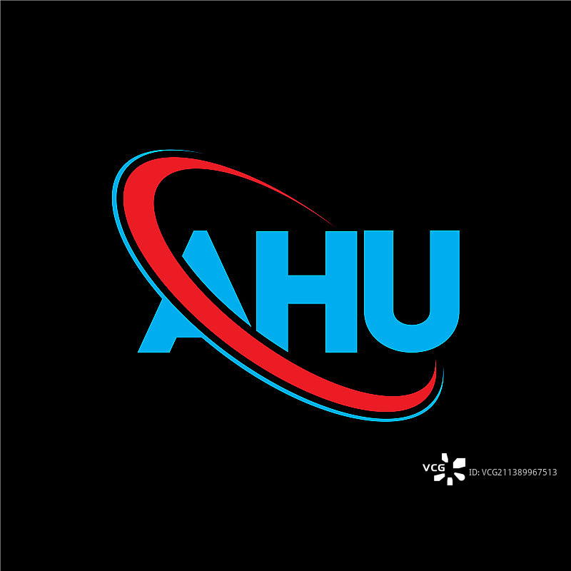 AHU字母标志设计图片素材