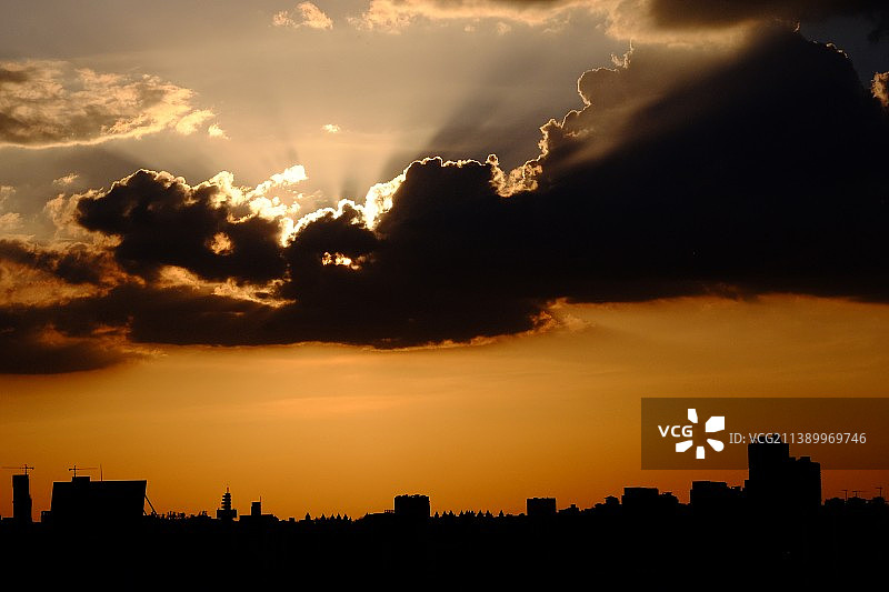 金辉夕阳图片素材