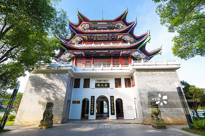 醴陵市状元洲文化公园状元阁图片素材