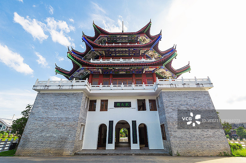 醴陵市状元洲文化公园状元阁图片素材