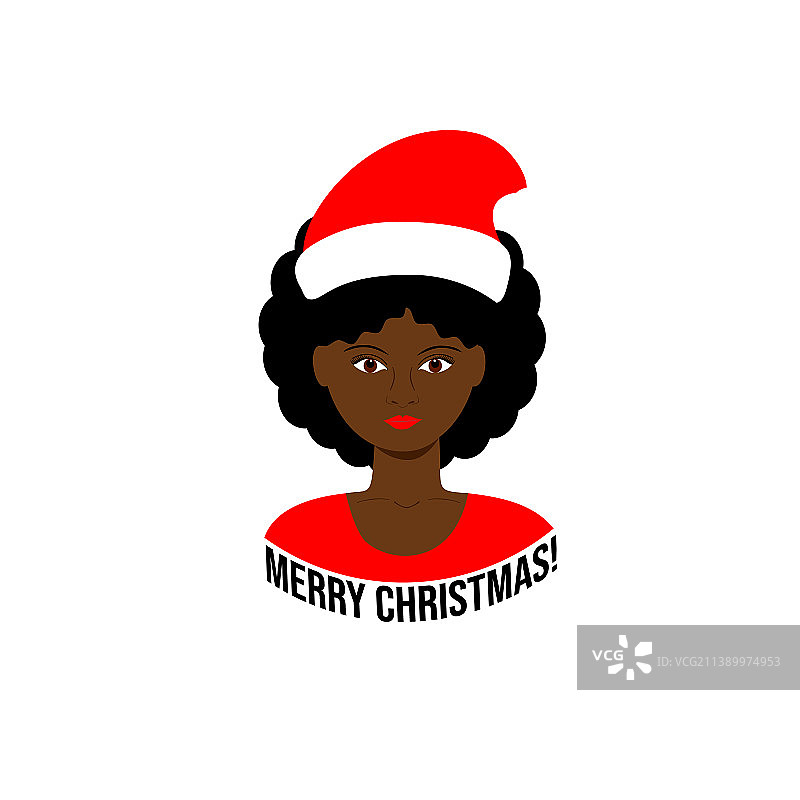 过圣诞节的黑人女孩图片素材
