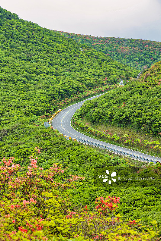 大围山的盘山公路图片素材