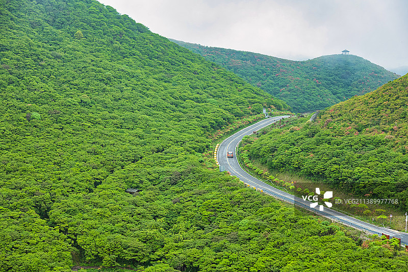 大围山的盘山公路图片素材