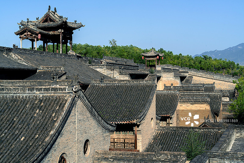 山西灵石王家大院红门堡建筑群图片素材