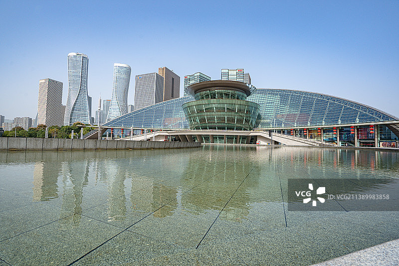 杭州大剧院及周边建筑图片素材