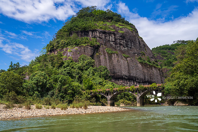 武夷山，丹霞地貌，九曲溪山貌图片素材