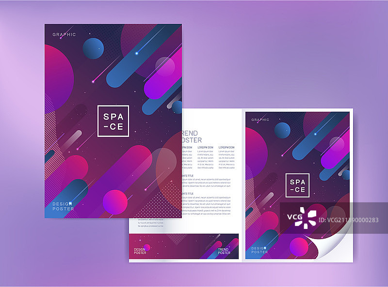 太空主题图形海报设计图片素材