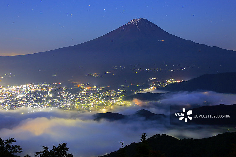 富士山，山梨县，日本图片素材