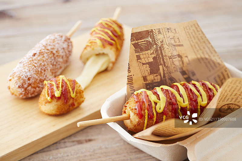 韩式玉米热狗图片素材