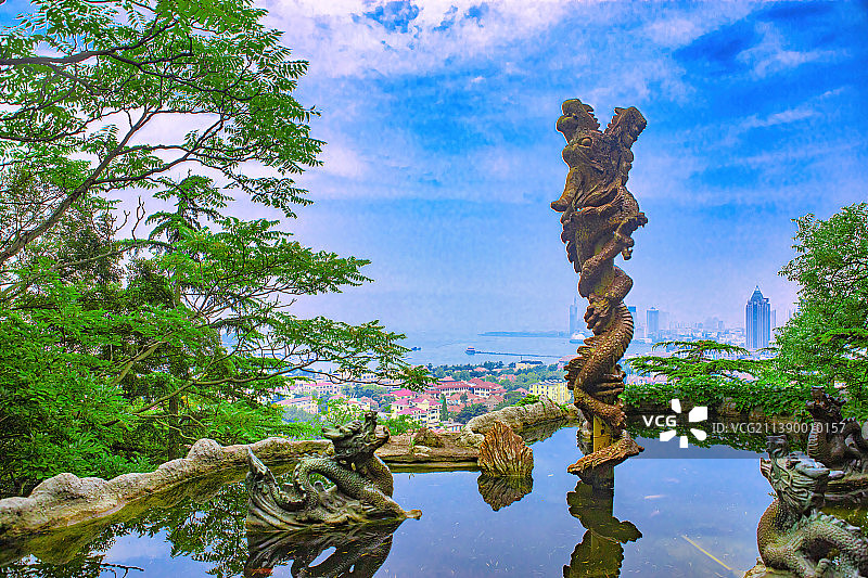 山东省青岛市信号山公园图片素材