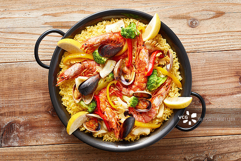 西班牙海鲜饭图片素材