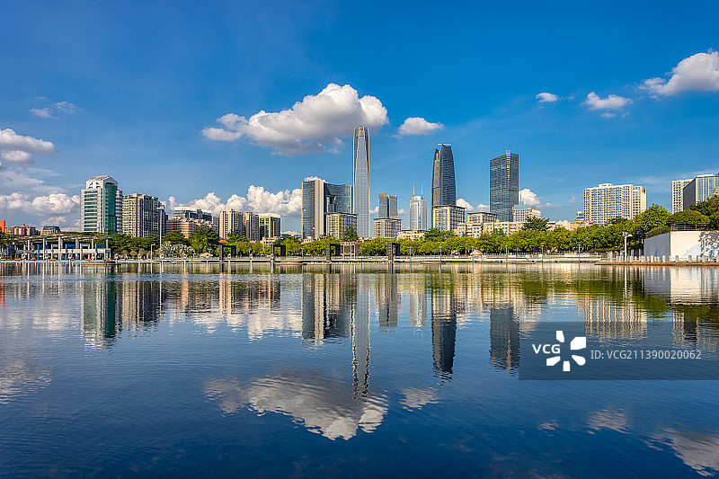 东莞CBD天际线风景图片素材
