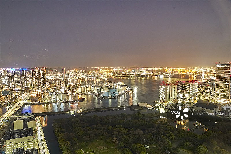 日本东京夜景街道图片素材