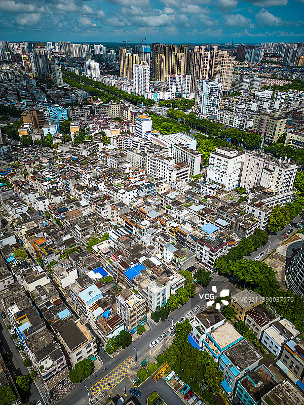 北海海城区城市建筑航拍图片素材