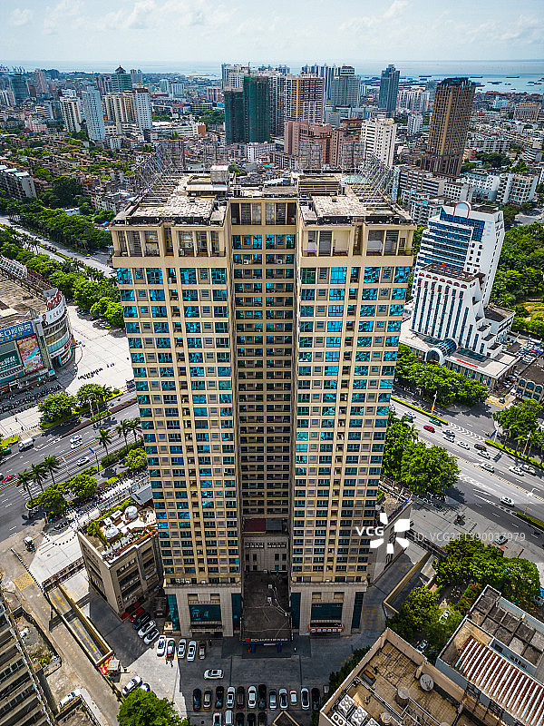 北海海城区城市建筑航拍图片素材