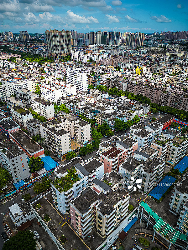 北海海城区城市建筑航拍图片素材