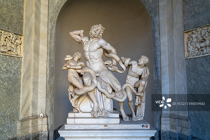 梵蒂冈博物馆拉奥孔和他的儿子们雕塑图片素材