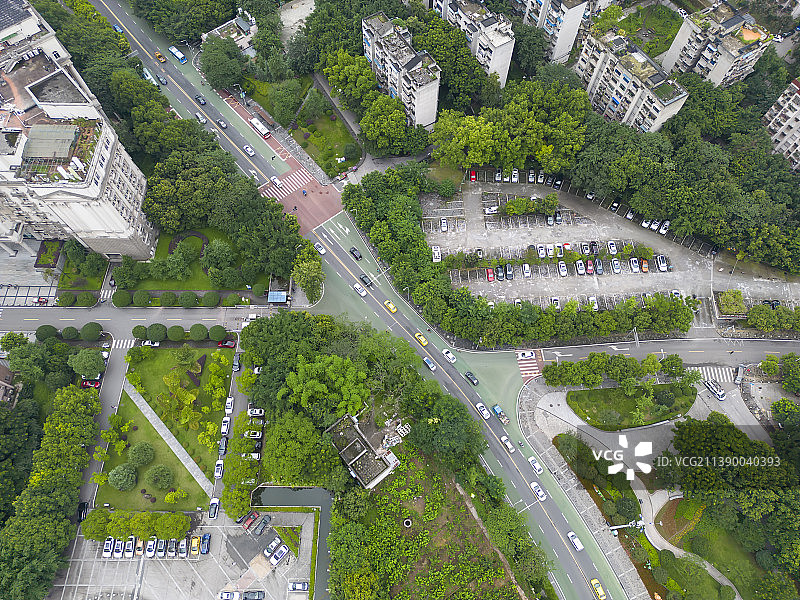 重庆北碚城市风光航拍图片素材