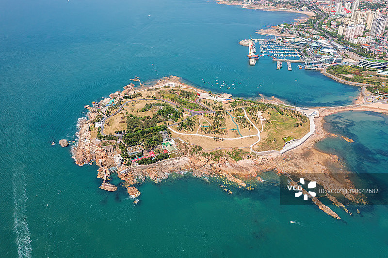 青岛城市天际线小麦岛图片素材