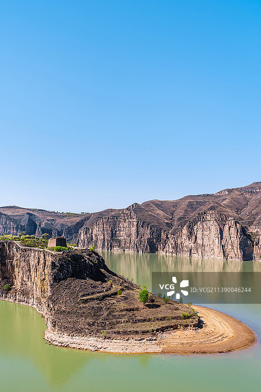 中国内蒙古呼和浩特清水河县老牛湾黄河大峡谷风光图片素材