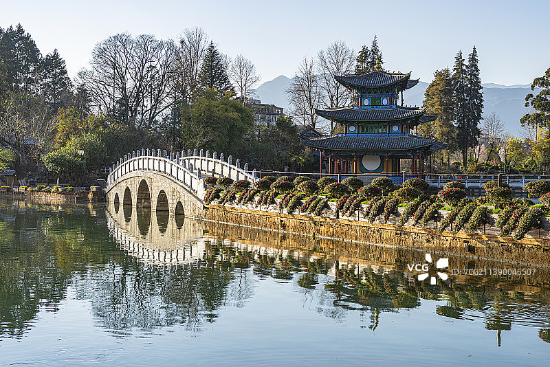 中国云南丽江黑龙潭公园图片素材